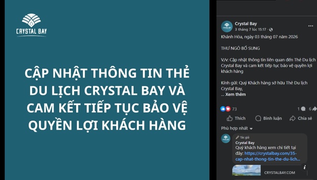 Ông Nguyễn Đức Chi lập luận về mối liên hệ với công ty phát hành thẻ du lịch Crystal Bay