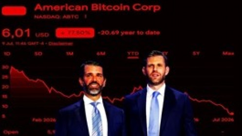 Con trai ông Trump mất hơn 600 triệu USD vì canh bạc Bitcoin