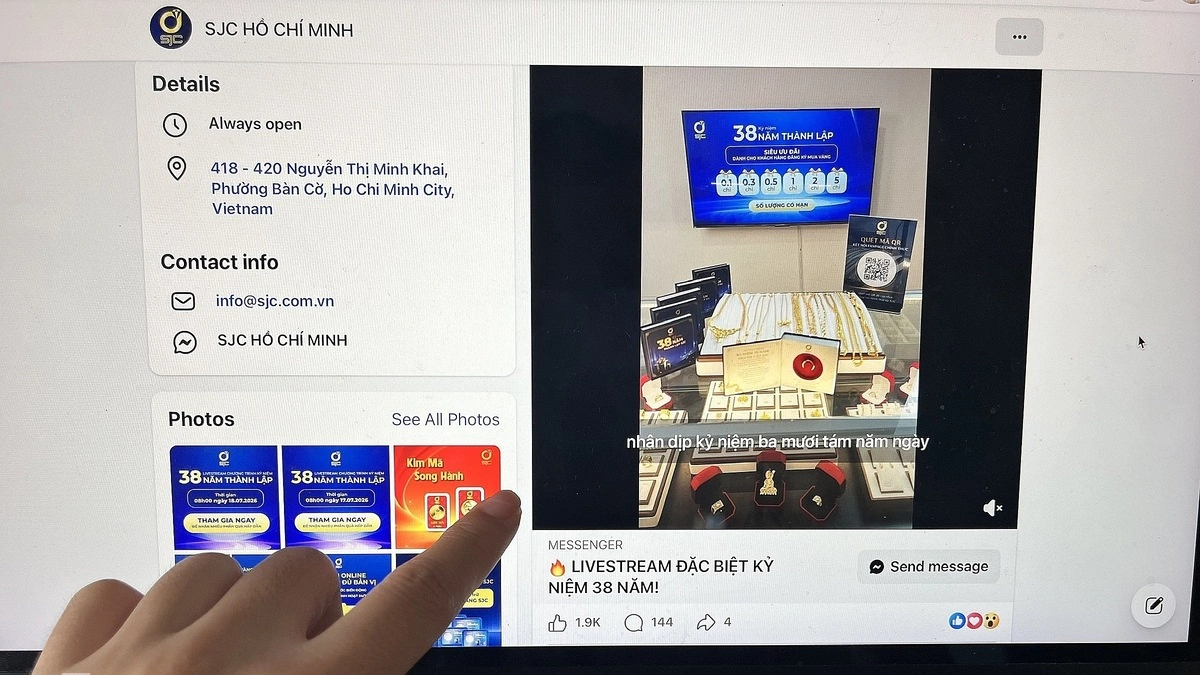 Mất hàng chục triệu đồng vì mua vàng qua fanpage giả mạo SJC