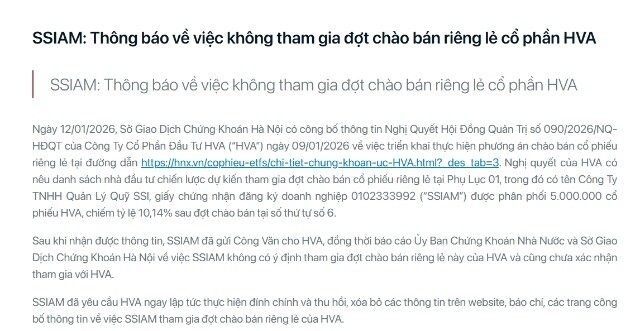 HVA thời hậu ông Vương Lê Vĩnh Nhân tạm dừng toàn bộ chi nhánh