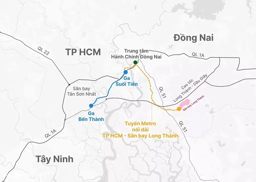 Đề xuất cơ chế đặc biệt kéo dài metro đến sân bay Long Thành