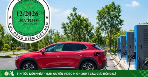 Thay đổi toàn bộ tem đăng kiểm, ô tô điện có nhận diện riêng