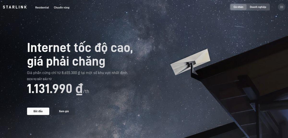 Elon Musk chính thức bán dịch vụ Starlink tại Việt Nam, giá từ 1.13 triệu đồng