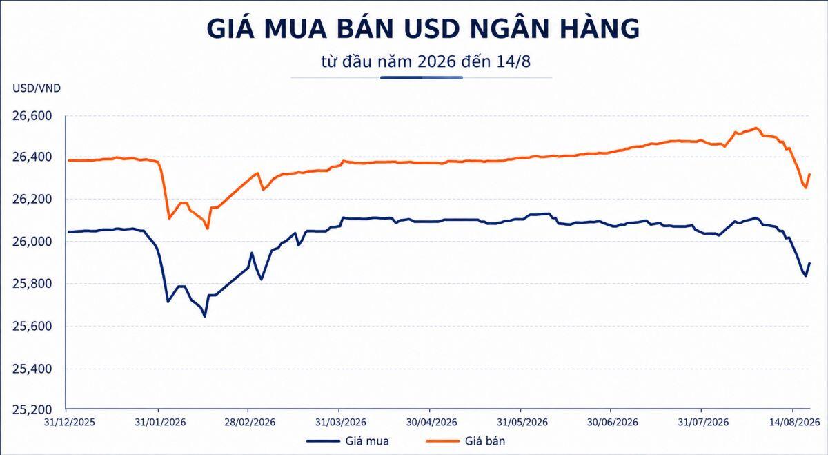 Tuần 10-14/08: USD quốc tế suy giảm, tỷ giá tự do lao dốc