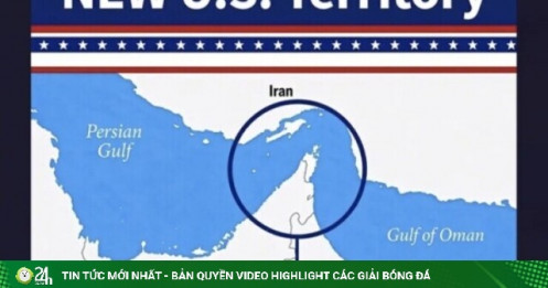 Ông Trump đăng bản đồ ghi chú eo biển Hormuz là lãnh thổ mới của Mỹ
