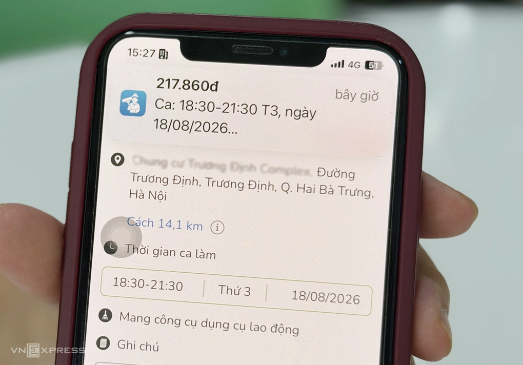 Giúp việc theo giờ hút lao động