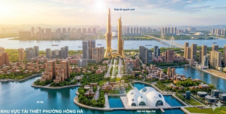 Hình hài chi tiết khu đô thị sông Hồng đón 1,2 triệu dân tương lai