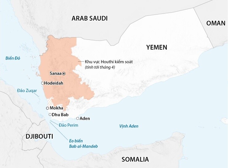 Chiến dịch tiến công giúp Houthi siết chặt 'yết hầu biển Đỏ'