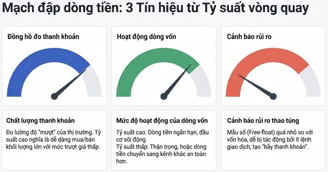 Tỷ suất vòng quay chứng khoán giảm: Khi thanh khoản cần được đọc cùng quy mô thị trường