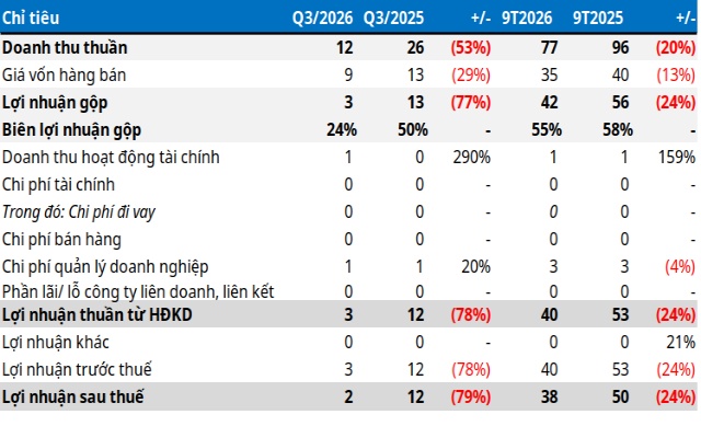 Vì sao lãi quý 3 của Thủy điện Nước Trong lao dốc gần 80%?