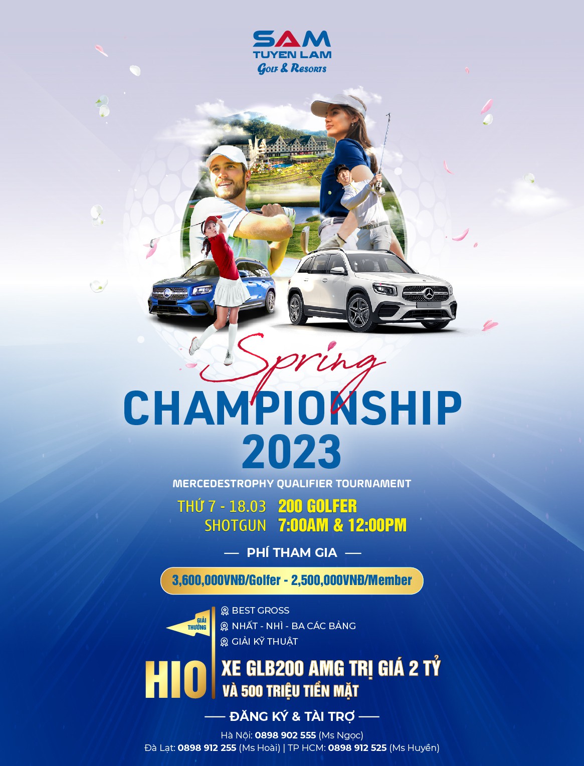 Sắp khởi tranh giải đấu Golf SAM Tuyen Lam Spring Championship 2023 - Mercedestrophy Qualifier Tournament