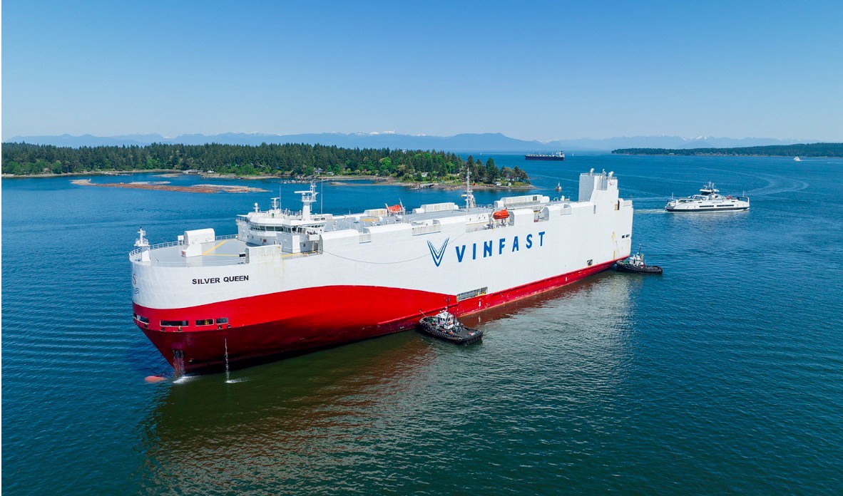 Lô xe Vinfast VF8 đầu tiên cập cảng Canada- Sẵn sàng bàn giao từ tháng 6/2023