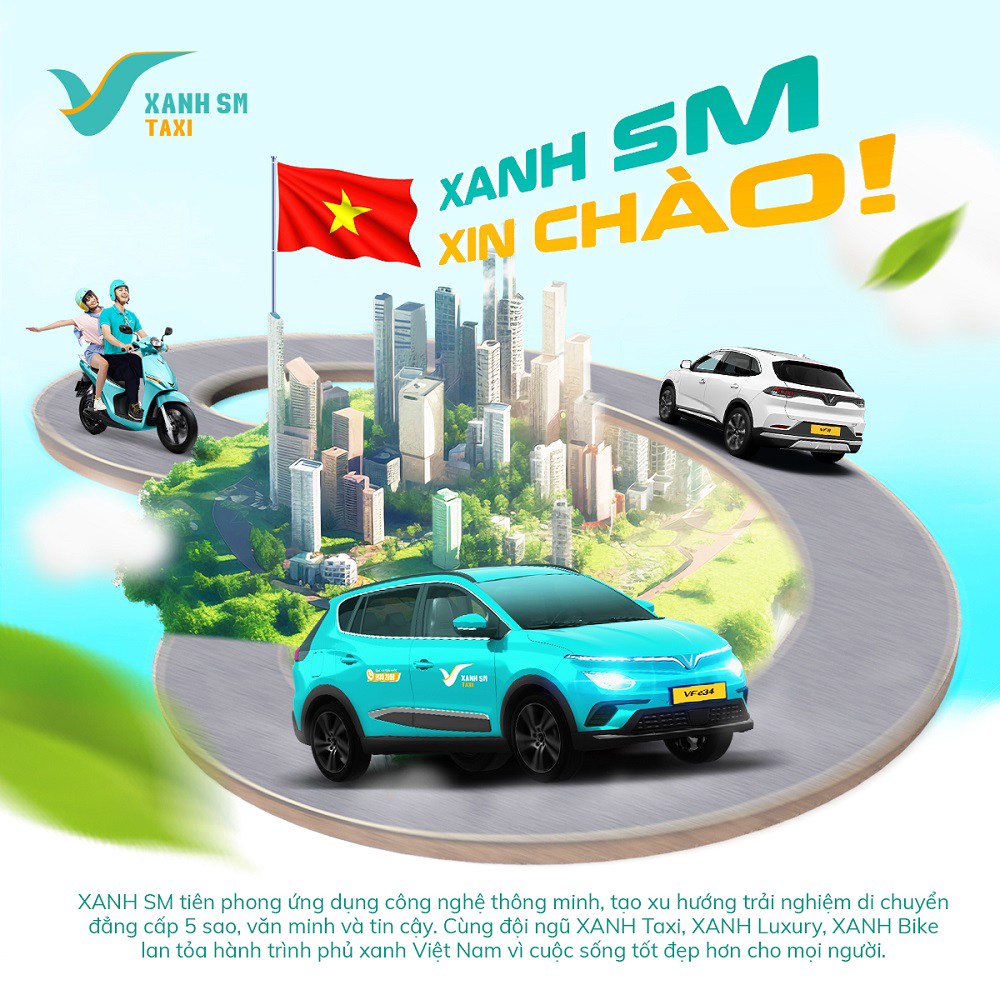 Taxi Xanh SM đạt 1 triệu chuyến sau 10 tuần, tiến tới phủ xanh 27 tỉnh thành trong năm 2023