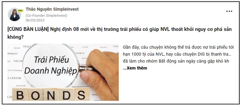 NVL dần giải quyết được khó khăn.