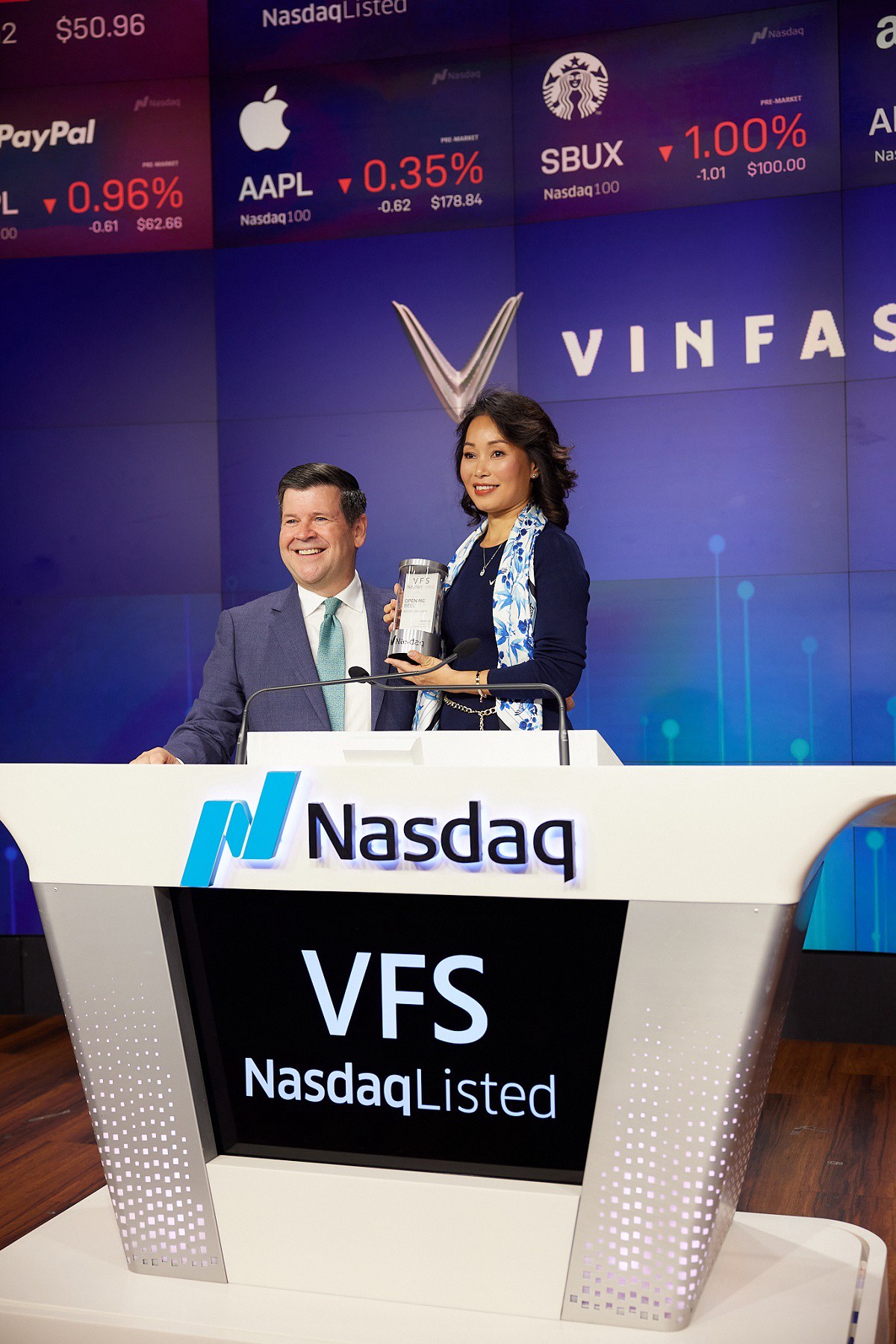 Vinfast chính thức niêm yết trên Nasdaq Global Select Market giá trị vốn hóa hơn 23 tỷ USD
