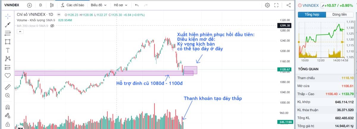 Phiên hồi phục đầu tiên. Chọn chiến lược đầu tư sắp tới