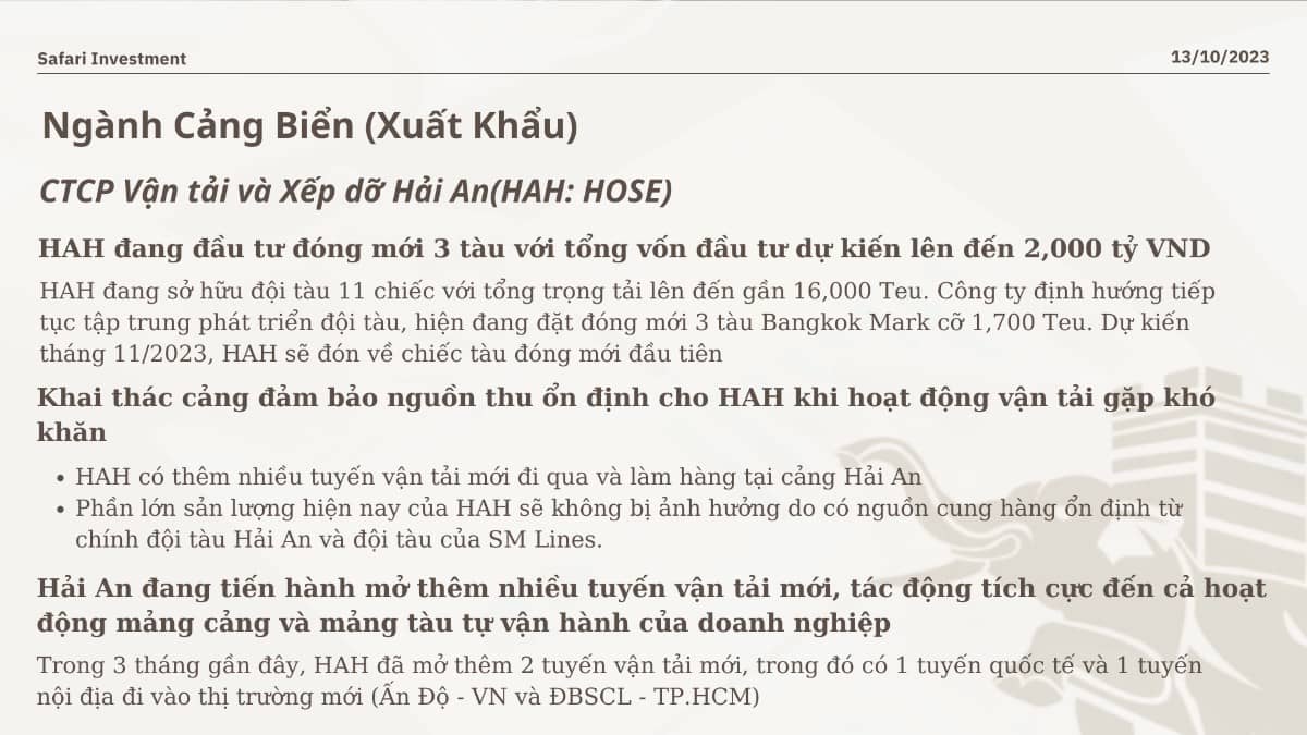 Cơ hội tốt để thiết kế danh mục tăng trưởng Q4.2023