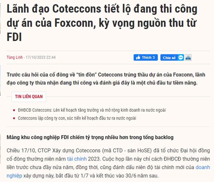 Coteccons (CTD) - 6 năm cho trận đánh lớn