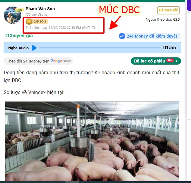 Quỹ chốt ATC - Phòng thủ thành công - Thịt lợn DBC tăng mạnh mẽ: