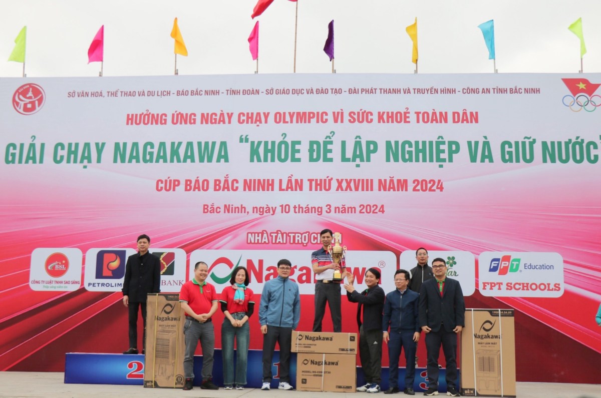 Giải chạy Nagakawa Cúp Báo Bắc Ninh lần thứ XXVIII thu hút gần 3000 người tham gia