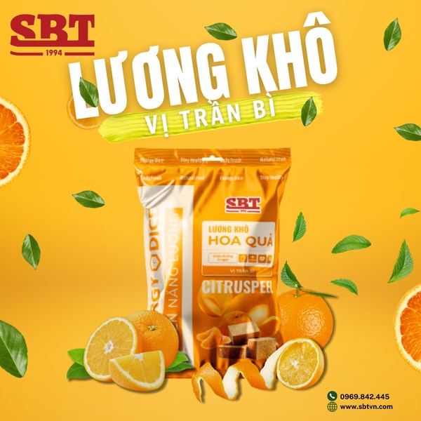 LƯƠNG KHÔ HOA QUẢ SBT - SỰ KẾT HỢP ĐỘC ĐÁO, MỚI LẠ. Lương khô từ lâu đã trở thành một món ăn quen thuộc  ...