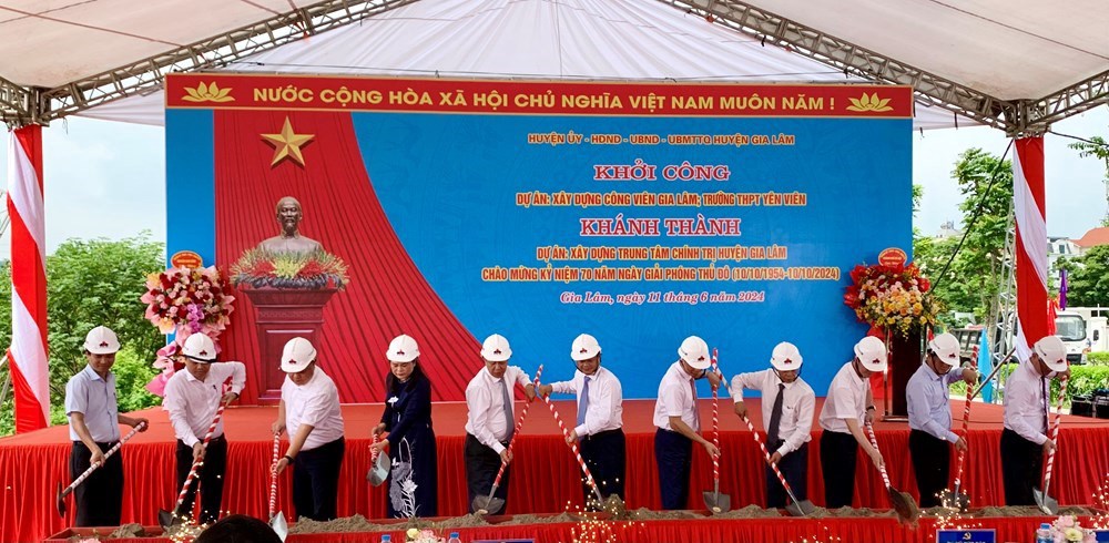 Chính thức khởi công xây dựng Công viên lớn nhất Gia Lâm
