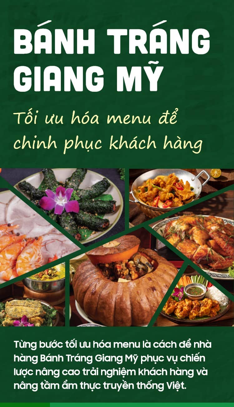 Bánh Tráng Giang Mỹ: Tối ưu hóa menu để chinh phục khách hàng