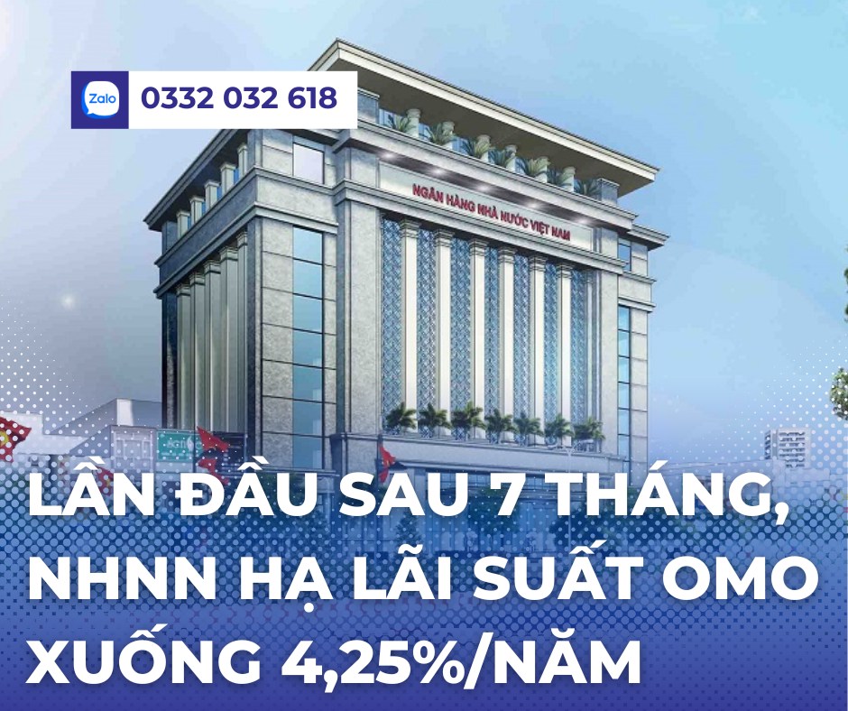 Lần đầu sau 7 tháng, NHNN hạ lãi suất OMO xuống 4,25%/năm. Trong phiên 5/8, NHNN đã có động thái giảm  ...