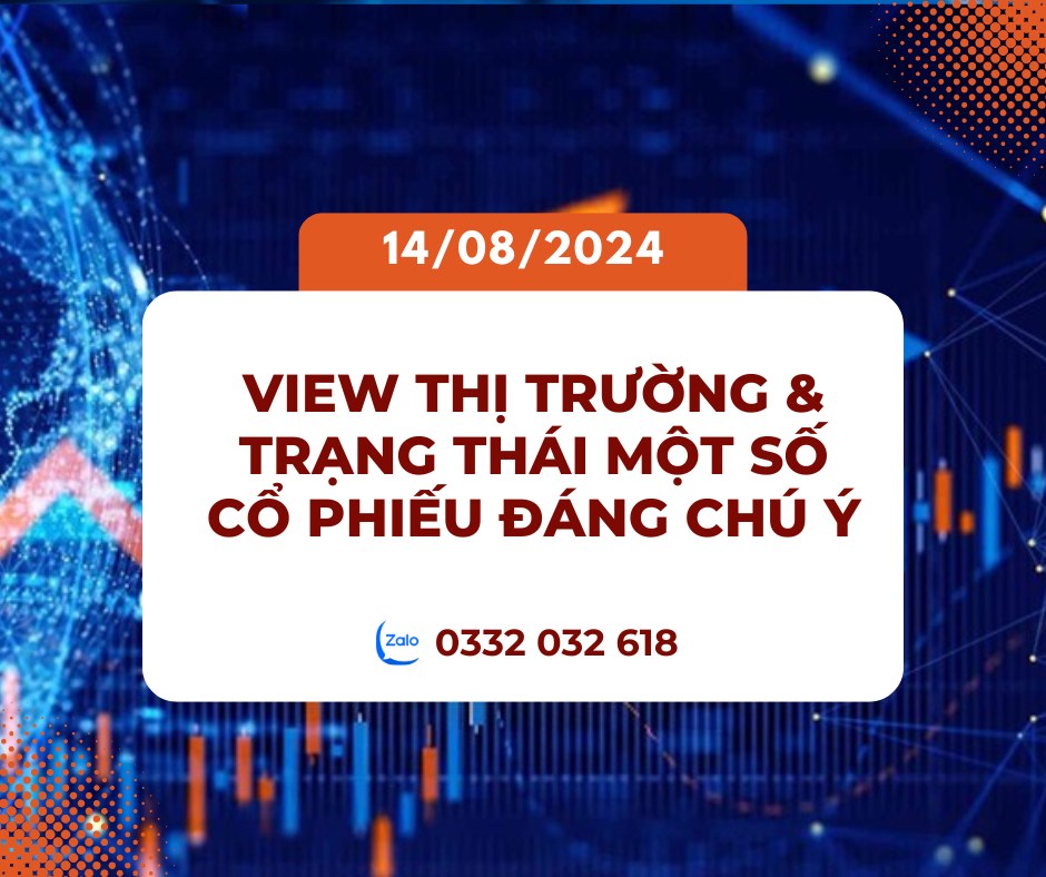 14/08 - View thị trường và Trạng thái một số cổ phiếu đáng chú ý. 1. VIEW THỊ TRƯỜNG 14/08. Lực cầu  ...