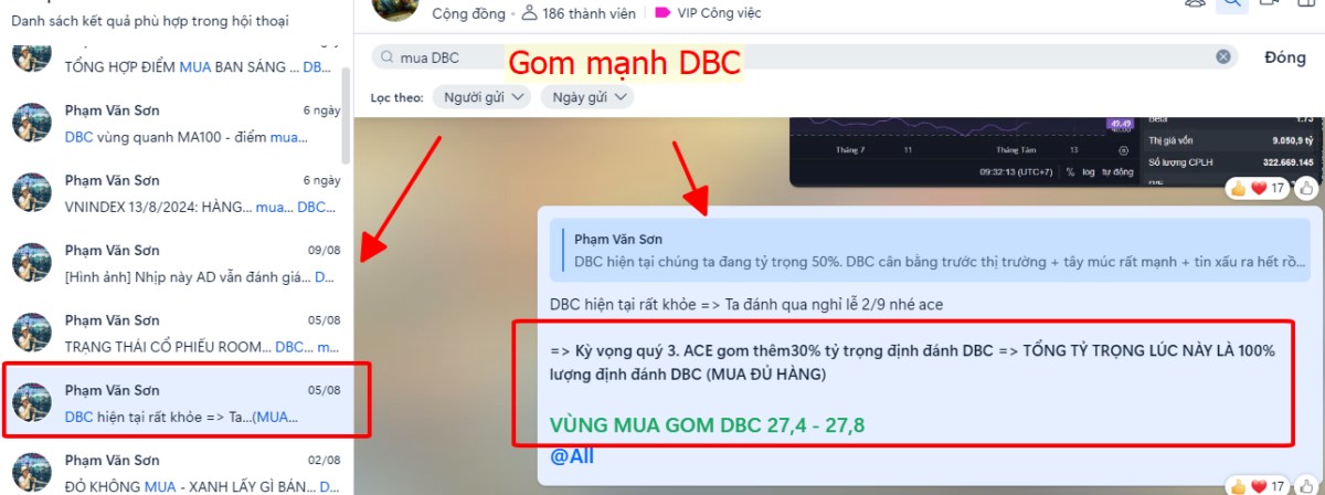 DBC quá mạnh mẽ - Thị trường tích lũy vùng 1280 - Gom hàng chiến lược - Nắm giữ qua lễ 2/9