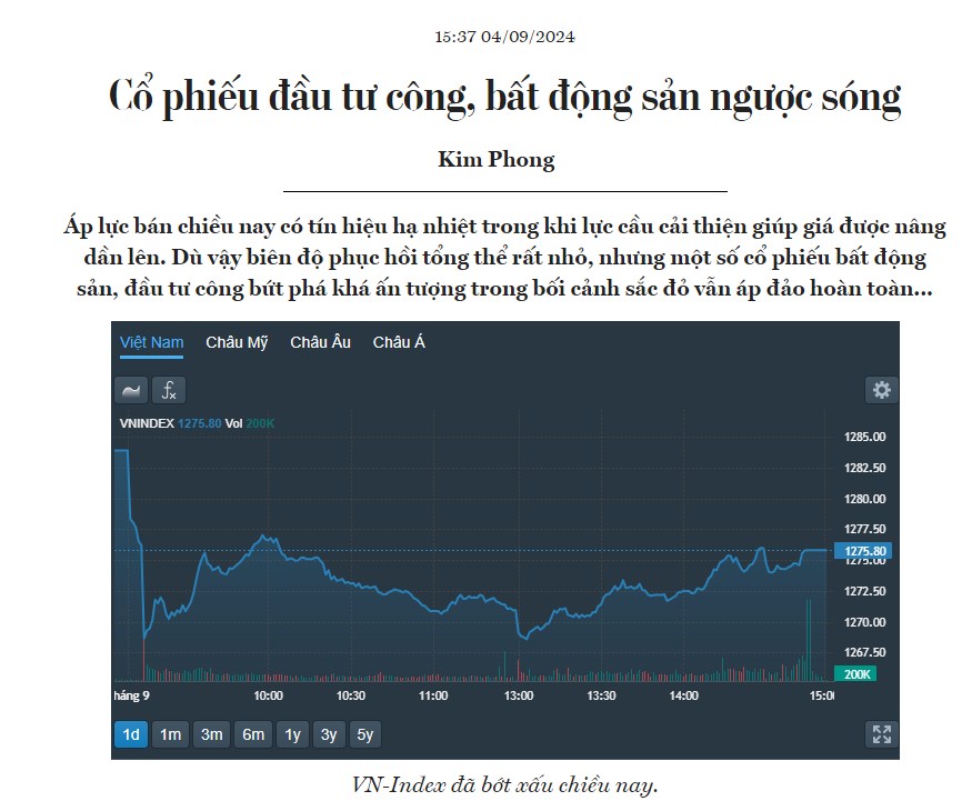 Sóng đầu tư công: Cách nhận biết dòng cổ phiếu vào sóng