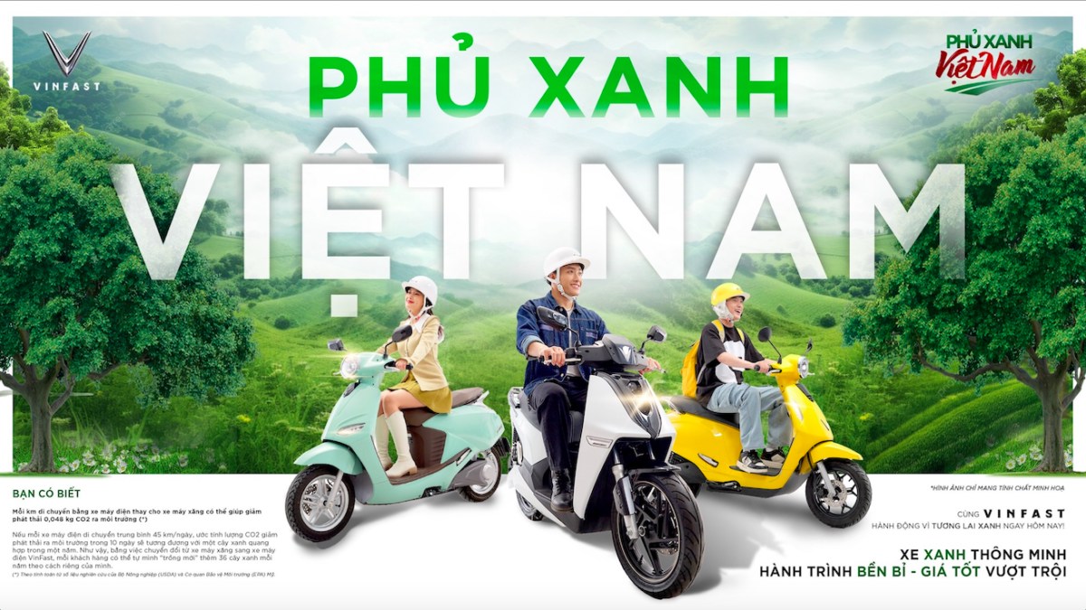 Vinfast triển khai chương trình “Phủ Xanh Việt Nam” – Ưu đãi tới 12 triệu đồng cho khách hang chuyển