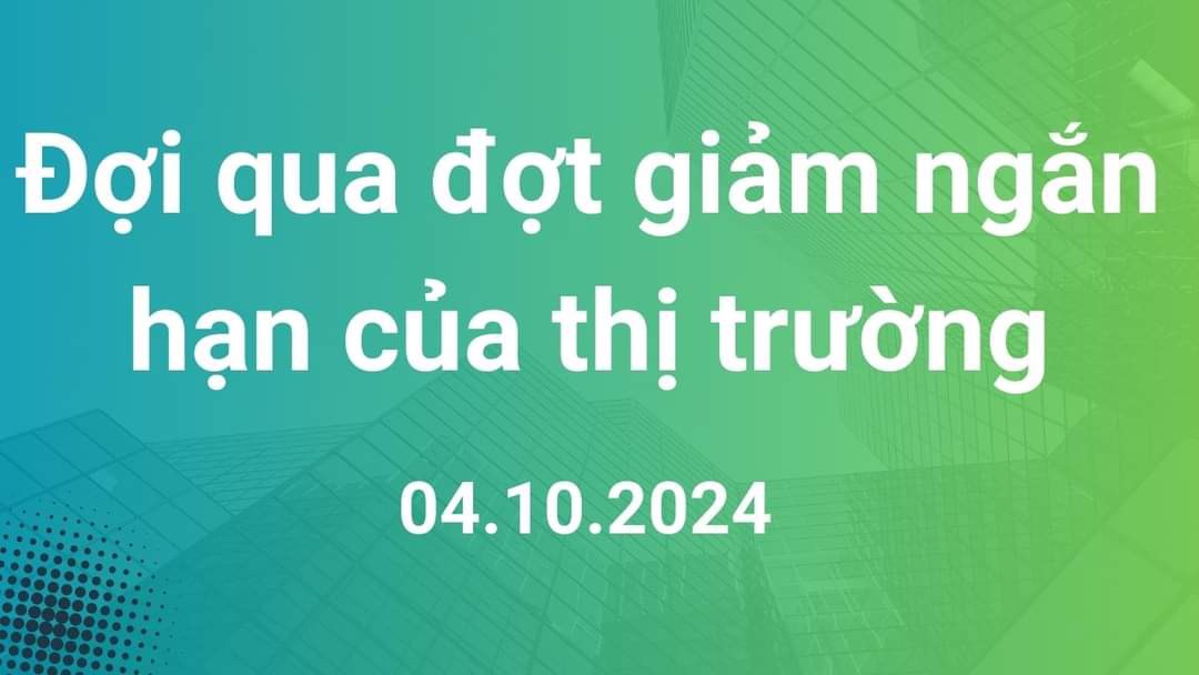 Đợi qua đợt giảm ngắn hạn của thị trường . . Sau phiên giao dịch 03/10. Vnindex giảm còn 1278.1 điểm,  ...