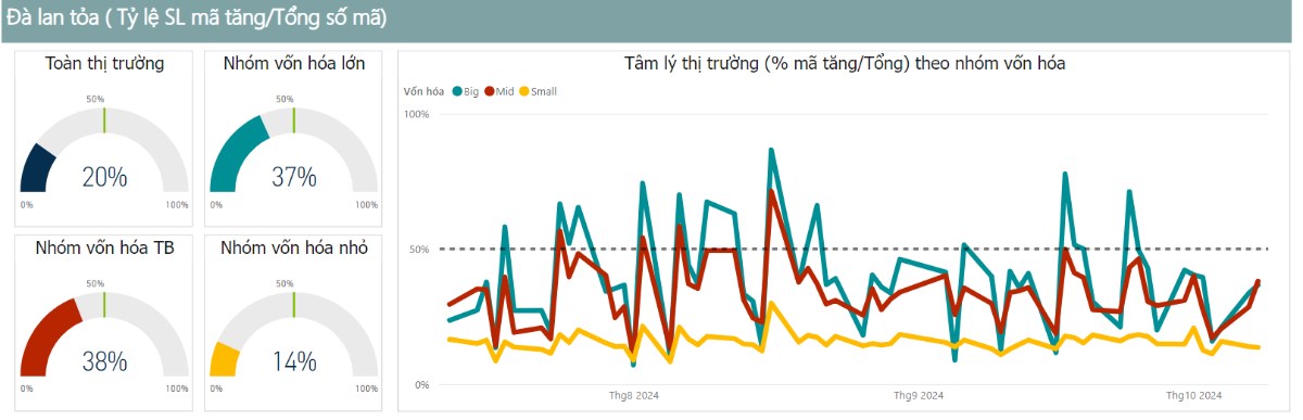 Phân tích thanh khoản hiện tại và tác động của dòng tiền vào nhóm vốn hóa lớn và trung bình