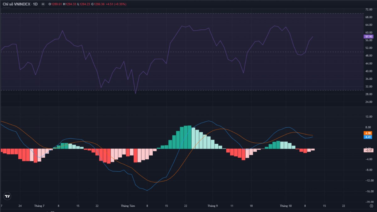 Chỉ số VNINDEX vẫn chịu khuất phục trước ngưỡng 1300 điểm