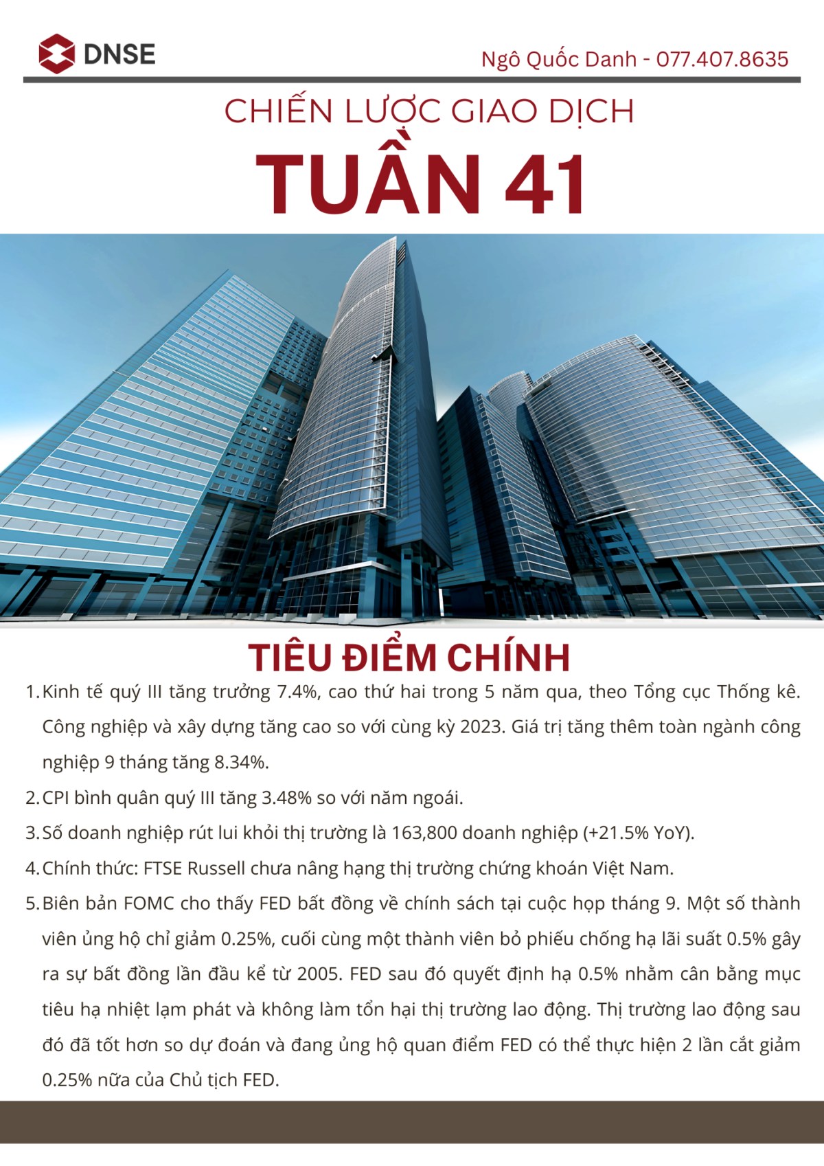 Chiến lược giao dịch tuần 41 (14/10 - 18/10).  ...