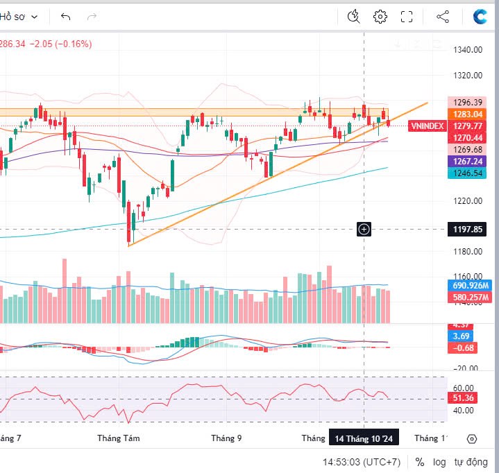 Tổng kết nhanh VN-Index 21/10/2024: VHM, EIB và phần còn lại