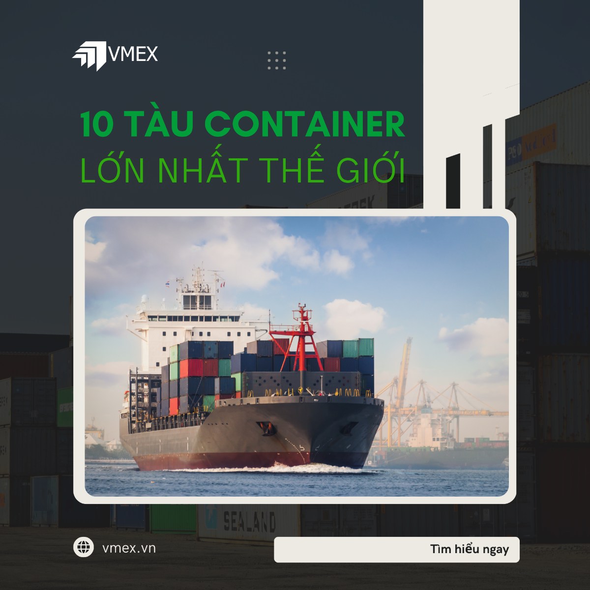 ▶ 10 tàu container lớn nhất thế giới. Theo Marine Insight: ngày nay, các tàu container vận chuyển 90%  ...