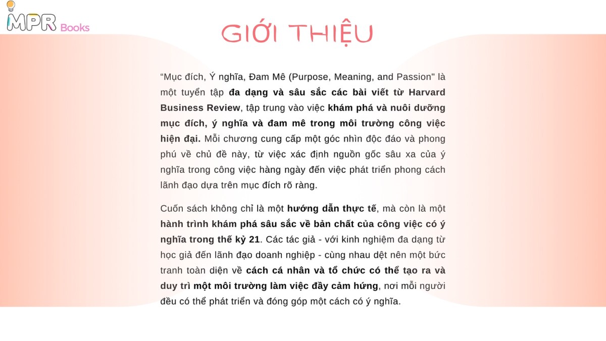 Tóm tắt sách "PURPOSE, MEANING, AND PASSION - HBR Emotional Intelligence Series" (Tạm dịch: Trí tuệ  ...