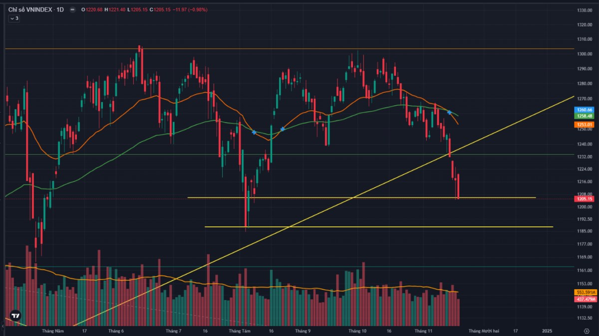 Chỉ số VN-Index lại lao vào vực sâu