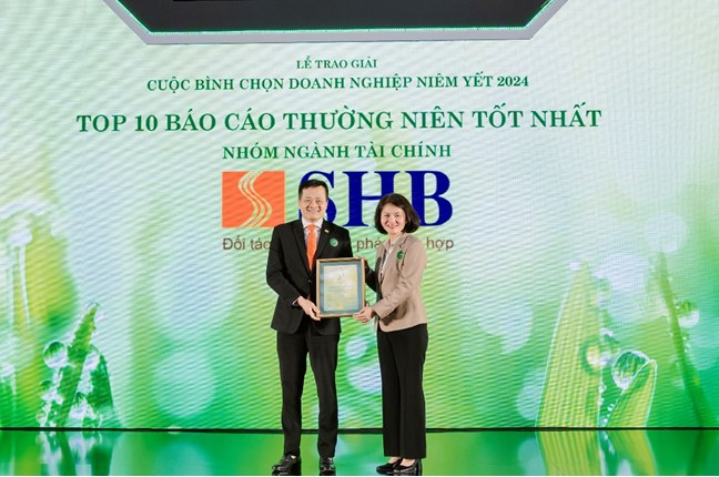 SHB lần thứ 4 được vinh danh trong TOP 10 doanh nghiệp có Báo cáo thường niên tốt nhất ngành