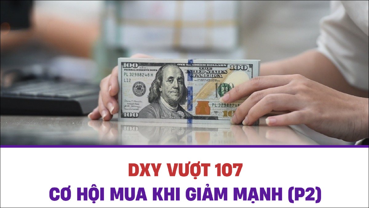 DXY vượt 107 - Cơ hội mua khi giảm mạnh (Phần 2)