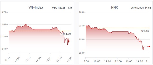 Nhịp đập thị trường 06/01: Sắc đỏ áp đảo thị trường, VN-Index lui về mốc 1,246 điểm