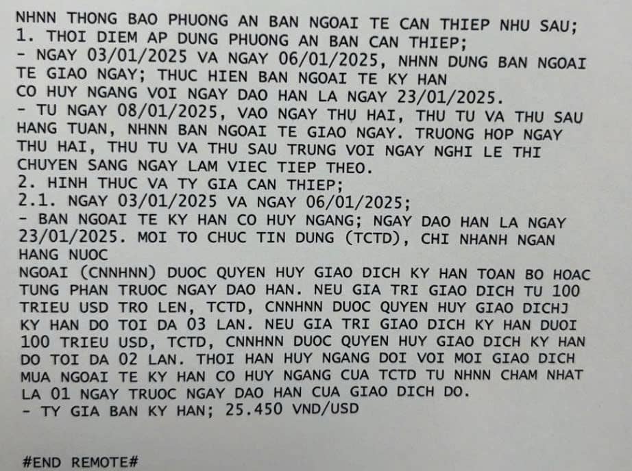 Ngân hàng Nhà nước can thiệp tỷ giá, USD hạ nhiệt. Ngân hàng Nhà nước vừa đưa ra thông báo can thiệp  ...