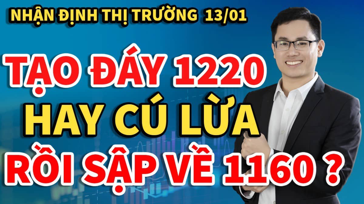 Nhận định thị trường chứng khoán hôm nay 13/1: Hồi kỹ thuật để bán. Cú lừa trước khi sập mạnh?. https://www.youtube.com/watch?v=VjrJFGrWrFE.  ...