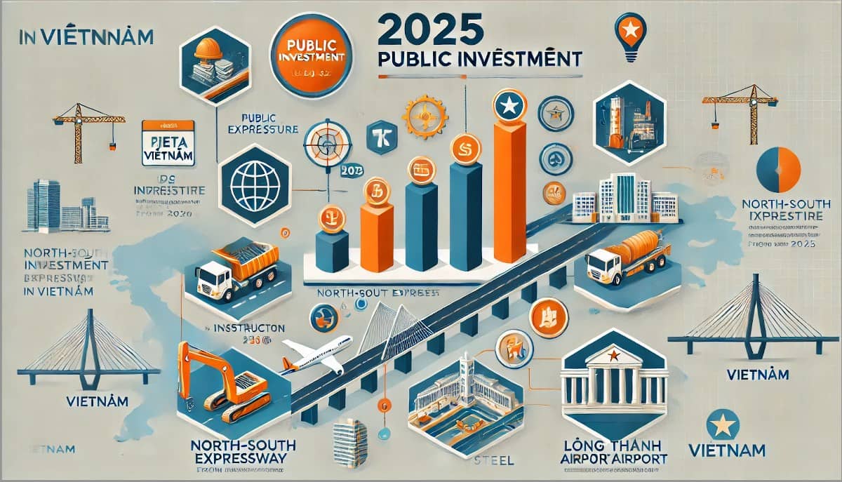 Xu hướng đầu tư công 2025 - Cơ hội cho ngành xây dựng, vật liệu và BOT