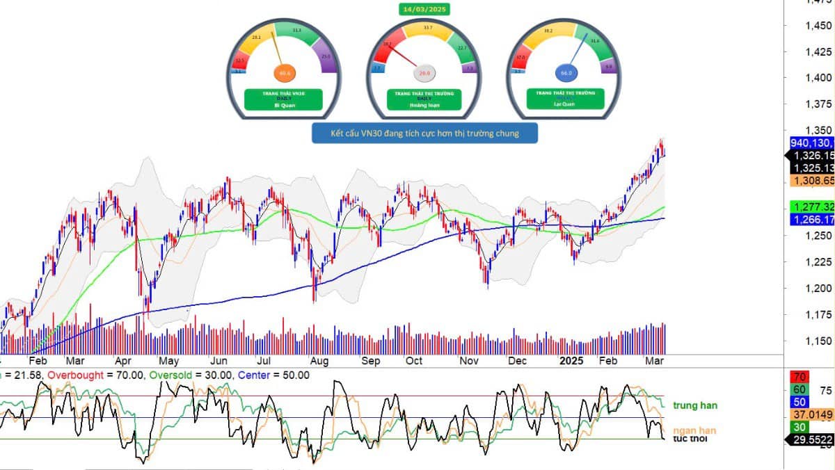 Nhận Định Thị Trường Tuần 17-21/03: VN-Index "Xanh Vỏ Đỏ Lòng": Cổ Phiếu Midcap Điều Chỉnh, Dòng Tiền Tập Trung VN30 & Bất Động Sản