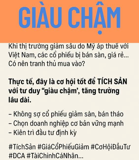 Giàu chậm: Cơ hội tích sản khi thị trường hoảng loạn