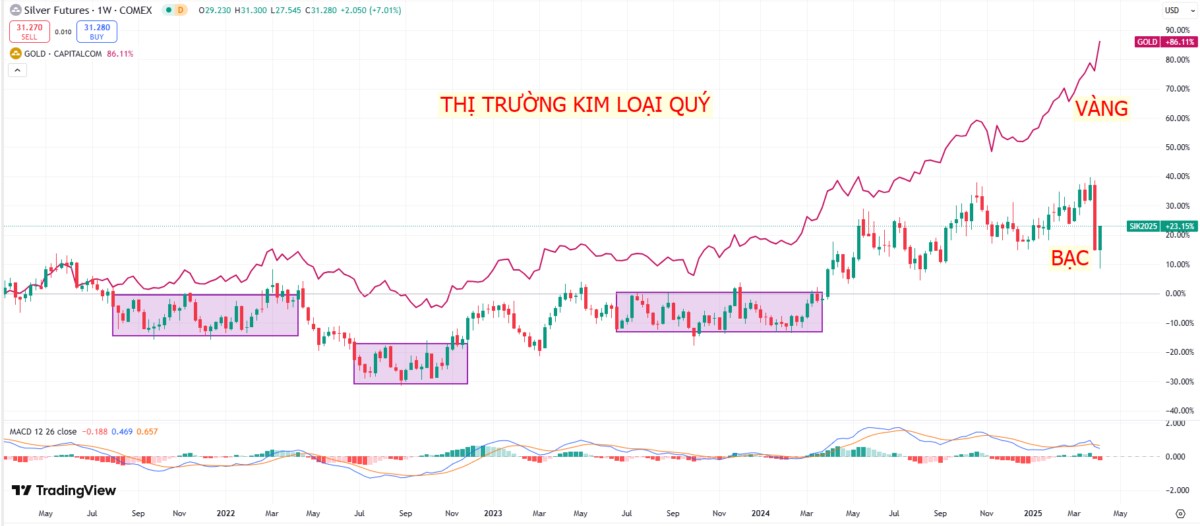 Bức tranh mới của thị trường kim loại quý năm 2025: