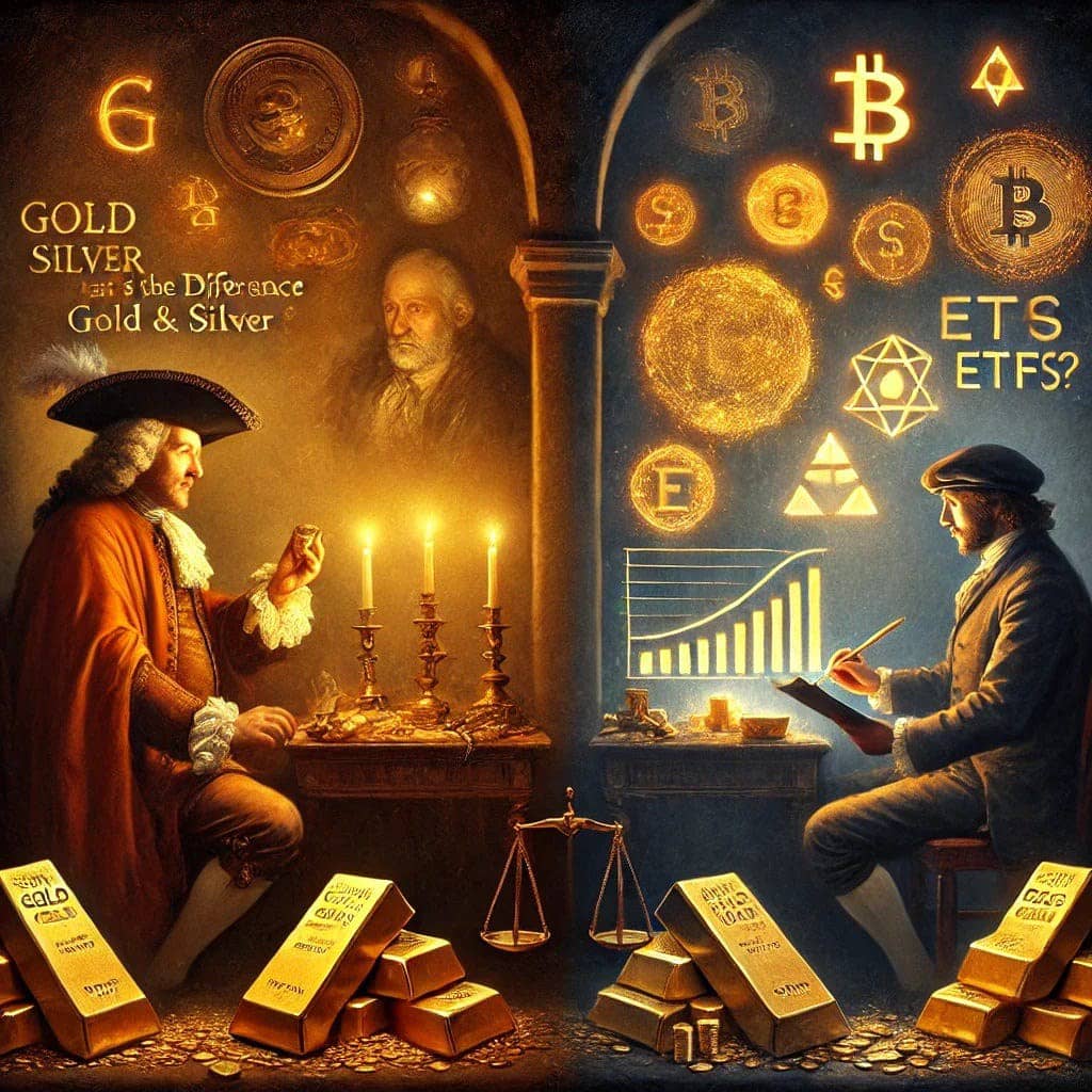Sự khác biệt giữa vàng bạc vật lý và ETF (vàng, bạc)